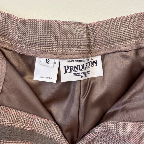 NWT Pendleton 100% Virgin Wool Plaid Dress Pants Size 12 Petite - Picture 4 of 4